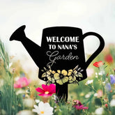 Custom Floral Watering Can Garden Stake Personalized Garden Metal Sign Outdoor Garden Decor Garden Art Mother’s Day
