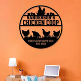 Custom Fluffy Butt Hut Metal Signs Chicken Coop Sign Personalized Chicken Farm Sign Farm Coop Sign Family Name Chicken
