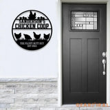 Custom Fluffy Butt Hut Metal Signs Chicken Coop Sign Personalized Chicken Farm Sign Farm Coop Sign Family Name Chicken