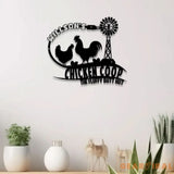 Custom Fluffy Butt Hut Metal Signs Chicken Coop Sign Personalized Chicken Farm Sign Farm Coop Sign Family Name Chicken