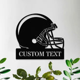Custom Football Helmet Metal Sign with LED Lights Personalized Family Name Metal Sign Wall Decor Personalized Wall Art