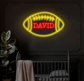 Custom Football Neon Sign Football Neon Nursery Name Sign Football Wall Art Football Wall Decor Sport Neon Light