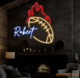 Custom Football Neon Sign Football Neon Nursery Name Sign Football Wall Art Football Wall Decor Sport Neon Light
