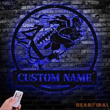 Custom Football Player Led Light Wall Art Football Player Name Sign Football Coach Gift Boys Room Decor Sport Room Wall