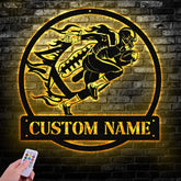 Custom Football Player Led Light Wall Art Football Player Name Sign Football Coach Gift Boys Room Decor Sport Room Wall