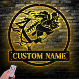 Custom Football Player Led Light Wall Art Football Player Name Sign Football Coach Gift Boys Room Decor Sport Room Wall