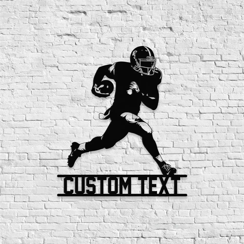 Custom Football Player Name Metal Sign with LED Lights Personalized Family Name Metal Sign Personalized Wall Art