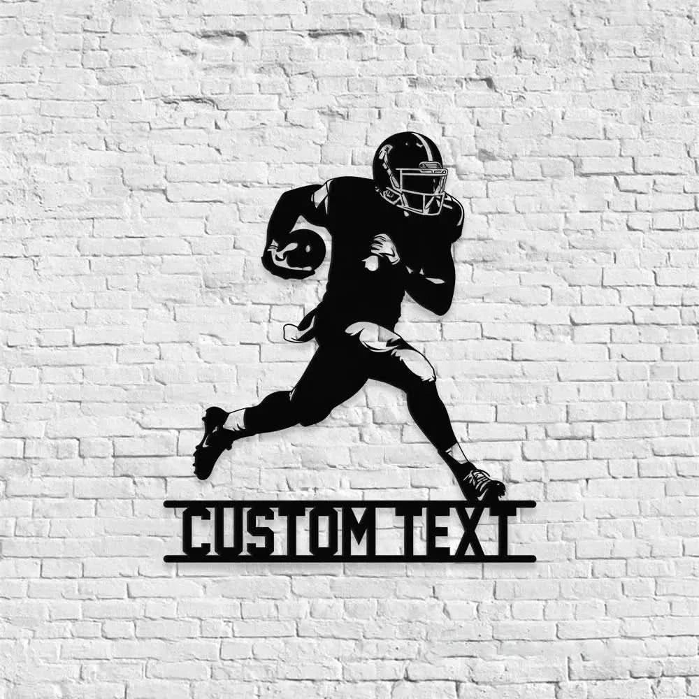 Custom Football Player Name Metal Sign with LED Lights Personalized Family Name Metal Sign Personalized Wall Art