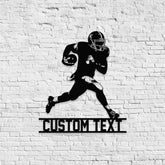 Custom Football Player Name Metal Sign with LED Lights Personalized Family Name Metal Sign Personalized Wall Art