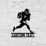 Custom Football Player Name Metal Sign with LED Lights Personalized Family Name Metal Sign Personalized Wall Art