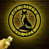 Custom Fox Metal Sign Personalized Fox Name Wall Art Fox Cabin Den Decor Farm Ranch Barn Sign Fox Wall Decor Wildlife