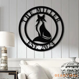 Custom Fox Metal Sign Personalized Fox Name Wall Art Fox Cabin Den Decor Farm Ranch Barn Sign Fox Wall Decor Wildlife