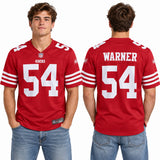 Custom Fred Warner San Francisco 49ers Fan Inspired Player Game Jersey - Scarlet