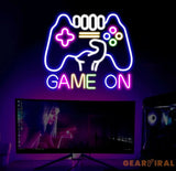 Custom Game On Controller Neon Sign Game Controller Led Light Game Zone Neon Sign Gaming Neon Light Gamer Room Art