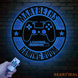 Custom Game Room Sign with LED Lights Personalized Family Game Room Decor Kid Name Gaming Wall Art Custom Gaming Room