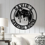 Custom Gaming Room Metal Sign with LED Lights Personalized Game Controller Wall Decor Gamer LED Sign Gift for Video