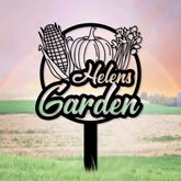 Custom Garden Metal Sign Flower Sign with Stakes Outdoor Metal Sign Metal Yard Art Housewarming Gift Garden Decor Gifts