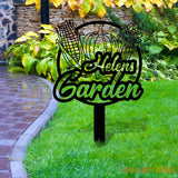 Custom Garden Metal Sign Flower Sign with Stakes Outdoor Metal Sign Metal Yard Art Housewarming Gift Garden Decor Gifts