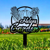 Custom Garden Metal Sign Flower Sign with Stakes Outdoor Metal Sign Metal Yard Art Housewarming Gift Garden Decor Gifts