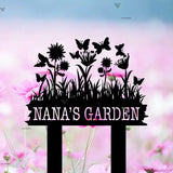 Custom Garden Metal Sign - Personalized Garden Name Sign - Flower Sign with Stakes - Garden Decor | GearViral