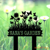 Custom Garden Metal Sign - Personalized Garden Name Sign - Flower Sign with Stakes - Garden Decor | GearViral