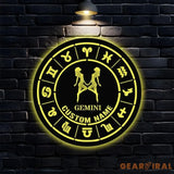 Custom Gemini Zodiac Metal Wall Art Personalized Gemini Zodiac Name Sign Decoration For Room Horoscope Home Decor
