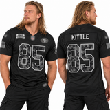Custom George Kittle San Francisco 49ers Fan Inspired 2026 Salute to Service Stitched Premium Limited Jersey - Black