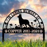 Custom German Shepherd Memorial Metal Stake - Personalized Pet Grave Marker Remembrance Sign Sympathy Gift Pet Loss
