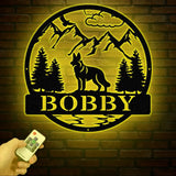 Custom German Shepherd Metal Sign Dog Name Sign German Shepherd Wall Decor Dog Lovers Wall Art Pet Lover Gift Dog Mom