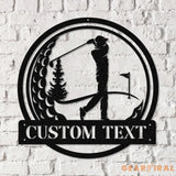 Custom Golf Metal Sign Led Light Golf Gifts for Men Father’s Day Gift Golfer Name Sign Gifts for Golfer