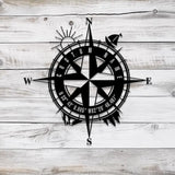 Custom GPS Anchor Boat Compass Metal Sign with LED Light Personalized Coordinates Sign Nautical Decoration Housewarming