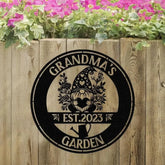 Custom Grandma’s GardenGnome Yard Sign Metal Gnome Garden Sign Custom Garden Sign Gnome Metal Art Outdoor Lawn Decor