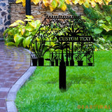Custom Green House Garden Metal Sign Flower Sign with Stakes Outdoor Metal Sign Metal Yard Art Housewarming Gift Garden