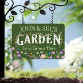 Custom Green House Garden Sign Custom Metal Hanging Garden Sign Personalized Metal Gardening Gift Gardener Name Sign