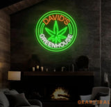 Custom Greenhouse Weed Wall Art LED Light Personalized Marijuana Name Neon Sign Home Decor Cannabis Decoration Smoker