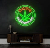Custom Greenhouse Weed Wall Art LED Light Personalized Marijuana Name Neon Sign Home Decor Cannabis Decoration Smoker