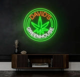 Custom Greenhouse Weed Wall Art LED Light Personalized Marijuana Name Neon Sign Home Decor Cannabis Decoration Smoker