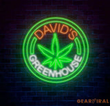 Custom Greenhouse Weed Wall Art LED Light Personalized Marijuana Name Neon Sign Home Decor Cannabis Decoration Smoker