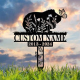 Custom Guinea Pig with Butterflies Memorial Metal Cross Stake - Pet Grave Marker Guinea Pig Loss Sympathy Sign