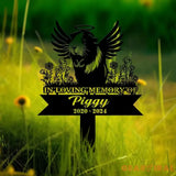 Custom Guinea Pig with Wings Memorial Metal Stake Guinea Pig Loss Sympathy Sign Pet Grave Markers Remembrance Stake