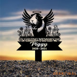 Custom Guinea Pig with Wings Memorial Metal Stake Guinea Pig Loss Sympathy Sign Pet Grave Markers Remembrance Stake