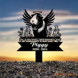 Custom Guinea Pig with Wings Memorial Metal Stake Guinea Pig Loss Sympathy Sign Pet Grave Markers Remembrance Stake