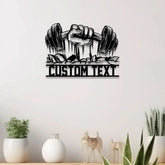 Custom Gym Metal Sign with Led Light Personalized Home Gym Sign Cross Fit Sign Fitness Club Sign Gymer Gifts Gift for