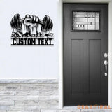 Custom Gym Metal Sign with Led Light Personalized Home Gym Sign Cross Fit Sign Fitness Club Sign Gymer Gifts Gift for