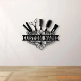 Custom Hairdresser Metal Sign with Led Light Hair Stylist Sign Personalized Hairdresser Name Sign Hair Salon Wall Art