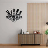 Custom Hairdresser Metal Sign with Led Light Hair Stylist Sign Personalized Hairdresser Name Sign Hair Salon Wall Art