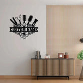 Custom Hairdresser Metal Sign with Led Light Hair Stylist Sign Personalized Hairdresser Name Sign Hair Salon Wall Art