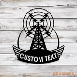 Custom Ham Radio Metal Sign with LED Light Personalized Amateur Radio Name Sign Radio Operator Decoration Amateur Call