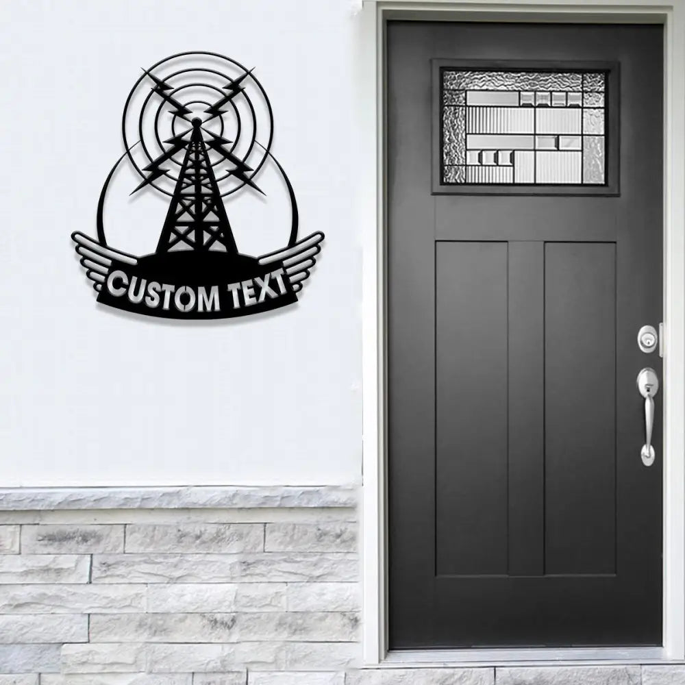 Custom Ham Radio Metal Sign with LED Light Personalized Amateur Radio Name Sign Radio Operator Decoration Amateur Call