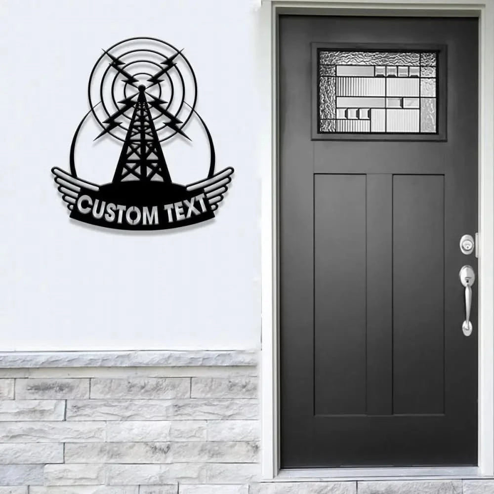 Custom Ham Radio Metal Sign with LED Light Personalized Amateur Radio Name Sign Radio Operator Decoration Amateur Call